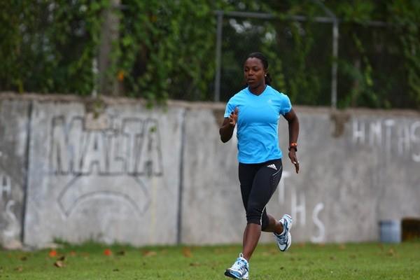 Veronica Campbell-Brown training at home (Getty Images)