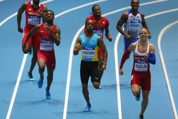 Chris Brown silver medalist in the 400m final at Sopot 2014 ()