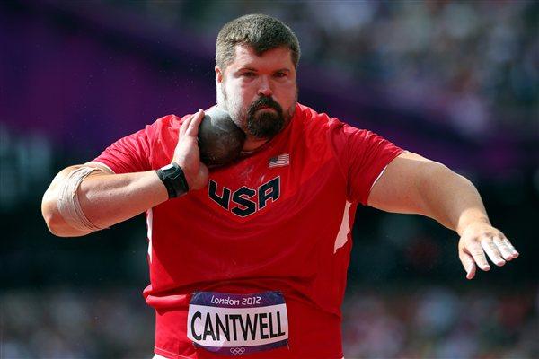 Christian Cantwell of the United States competes in the Men's Shot Put qualification on Day 7 of the London 2012 Olympic Games at Olympic Stadium on August 3, 2012 (Getty Images)