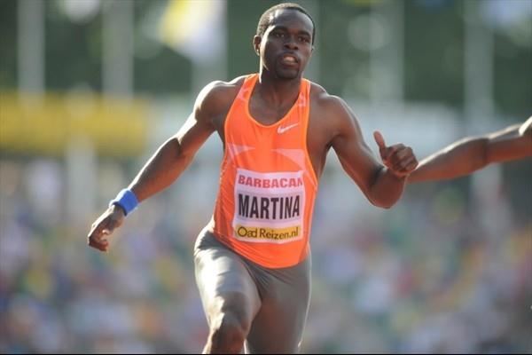 Churandy Martina after his 9.97 win in Hengelo (organisers)