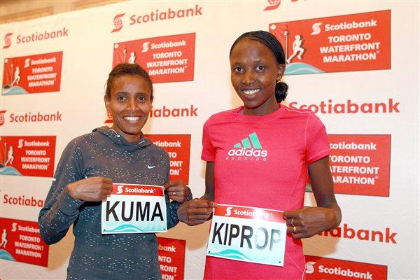 Eyerusalem Kuma and Agnes Kiprop in Toronto (Victah Sailer - Photo Run)