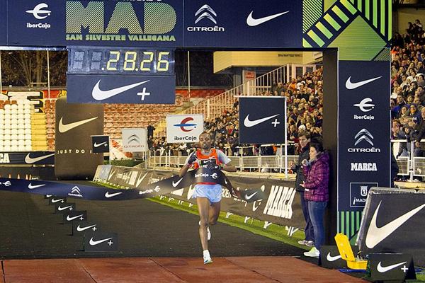 Ethiopia's Tariku Bekele wins at the 2012 San Silvestre Vallecana in Madrid (Organisers)
