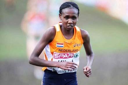 Hilda Kibet (NED) wins the 2008 European XC women's race (Mark Shearman)