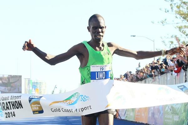 Silah Limo winning the 2014 Gold Coast Marathon (organisers)
