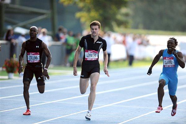 Christophe Lemaitre en route to his 100m victory in Rieti (Giancarlo Colombo)