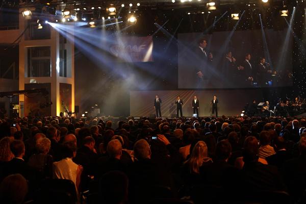 Il Divo on stage at the IAAF Centenary Gala in Barcelona (Giancarlo Colombo)
