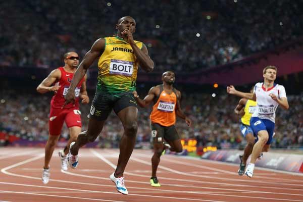Usain Bolt winning the 200m in the London 2012 Olympics (Getty images)