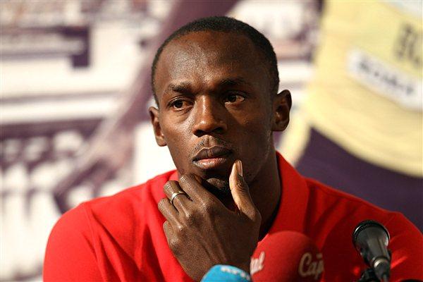 Usain Bolt meeting the press in Rome (Giancarlo Colombo/FIDAL)