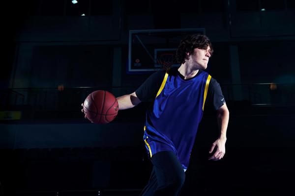 High jumper Ivan Ukhov playing basketball (SPIKES)