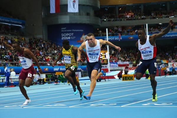 The men's 60m at the IAAF World Indoor Championships in Sopot (Getty Images)