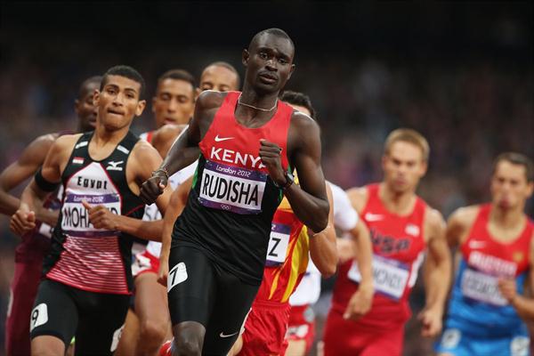David Lekuta Rudisha of Kenya leads the pack in the Men's 800m Semifinals on Day 11 of the London 2012 Olympic Games at Olympic Stadium on August 7, 2012  (Getty Images)