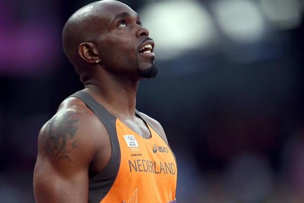 Churandy Martina of Netherlands looks on prior to the Men's 100m Semifinal on Day 9 of the London 2012 Olympic Games at the Olympic Stadium on August 5, 2012 (Getty Images)