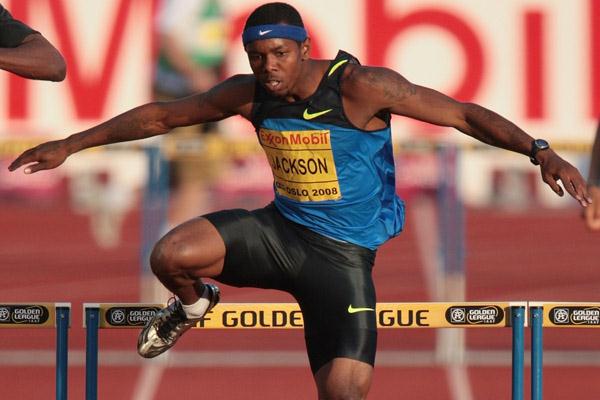 Bershawn Jackson wins the 400m hurdles in Oslo (Getty Images)