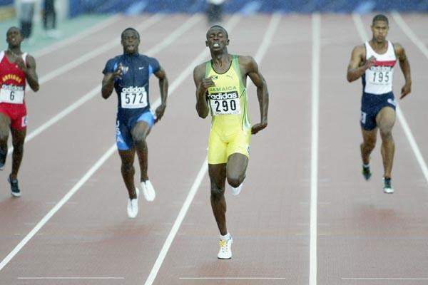 Usain Bolt of Jamaica winning the 200m final (Getty Images)