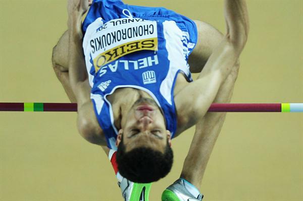Dimitrios Chondrokoukis of Greece wins gold in the Men’s High Jump Final during day three - WIC Istanbul (Getty Images)