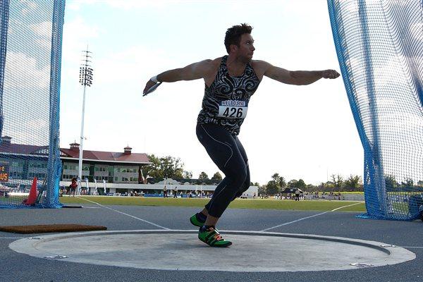 Benn Harradine competing at the 2012 Australian Championships (Getty Images)
