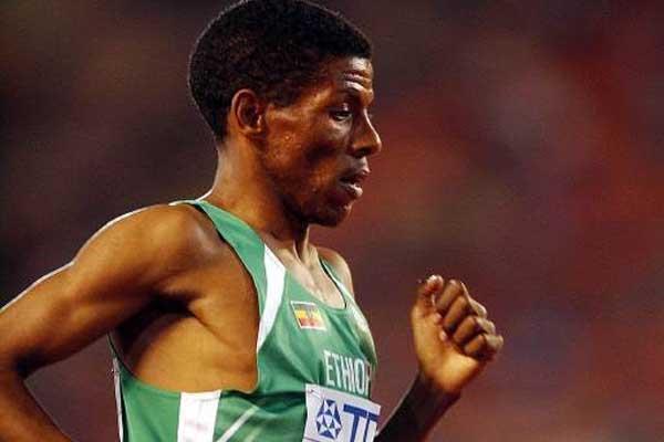Haile Gebrselassie (ETH) running in Edmonton World Championships (Getty Images)
