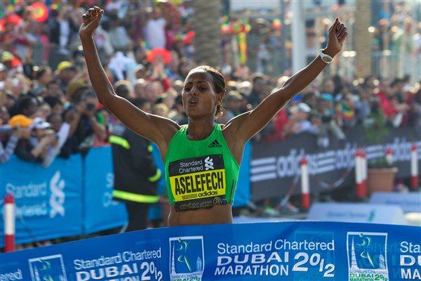 Asefelech Mergia takes the Dubai Marathon title in 2:19:31 (Organisers)