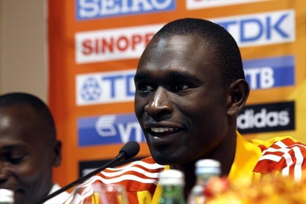 David Rudisha at the pre-competition press conference in Split (Bob Ramsak)