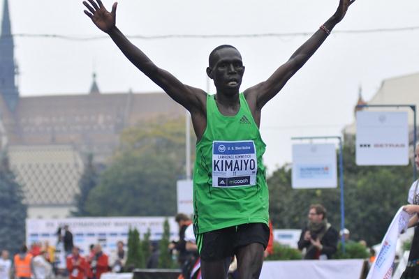 Lawrence Kimaiyo after his course record in Kosice (Organisers)