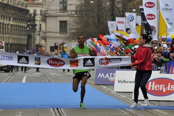 Atsedu Tsegay wins in Prague at the 2012 Hervis Prague Half Marathon  (organisers)