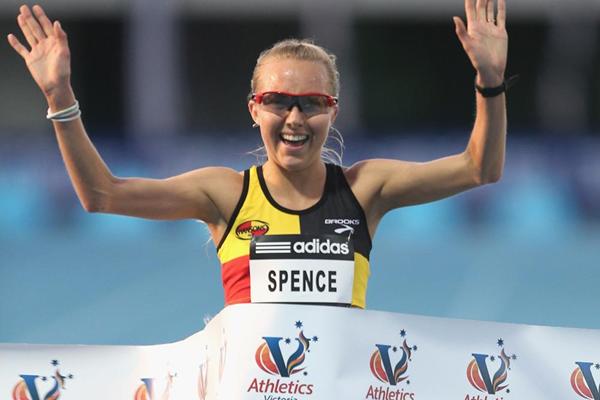 Neely Spence wins the women's 10,000m at the 2012 Zatopek meeting (Getty Images)