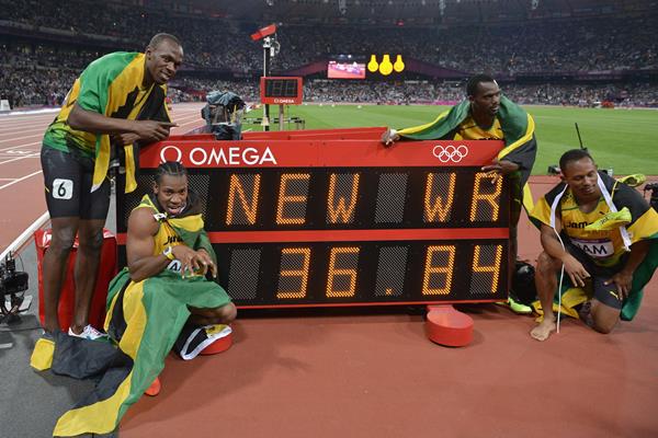 Jamaican 4x100m relay world record ()