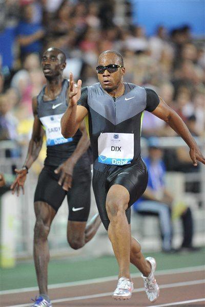 Walter Dix storms home in the 200m at the 2012 Samsung Diamond League in Doha (Jiro Mochizuki)