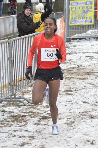 Almensh Belete on the way to her first victory in Diekirch (Rosch Kohl)