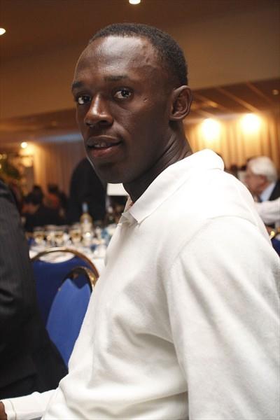 Usain Bolt in Monaco at the 2009 launch of the IAAF Diamond League (Philippe Fitte)