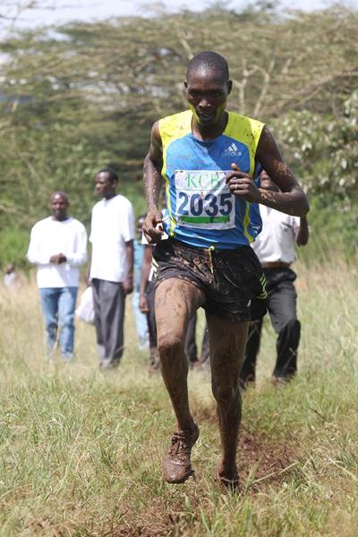 Timothy Kiptoo winning at the 2013 Athletics Kenya Prisons Cross Country Championships  (Stafford Ondego - The Standard)