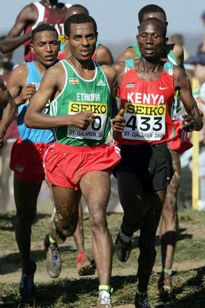 Long Race - Kenenisa Bekele and Kenya's Wilberforce Talel (Getty Images)