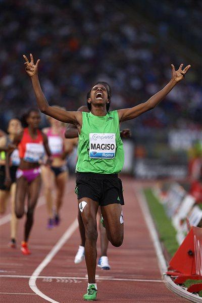 Fantu Magiso takes down a strong field in the Rome 800m  (Giancarlo Colombo)
