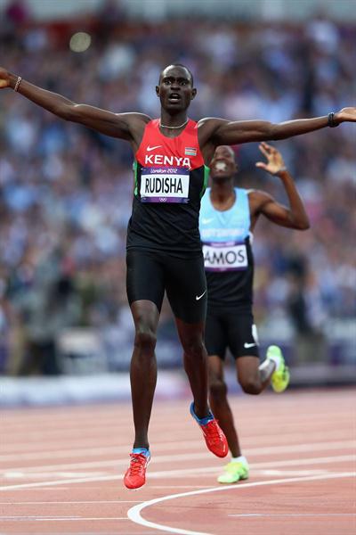 David Lekuta Rudisha's (KEN) glorious new world record of 1.40.91 in the Men's 800m Final on Day 13 of the London 2012 Olympic Games on 9 August 2012 (Getty Images)