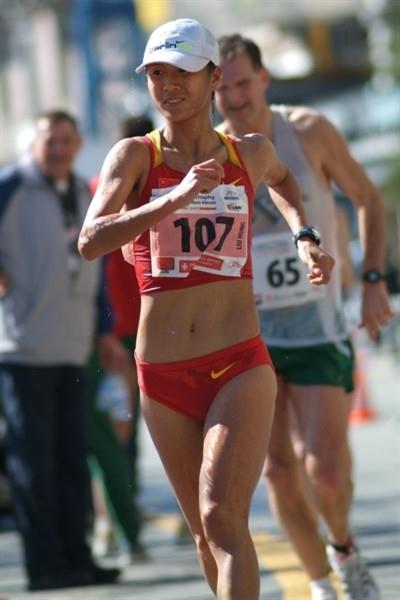 Hong Liu (China) on her way to victory in Lugano (Lorenzo Sampaolo)