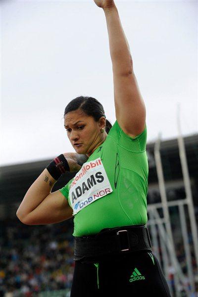 Valerie Adams before unleashing her 20.26m winning heave in Oslo (Hasse Sjögren)