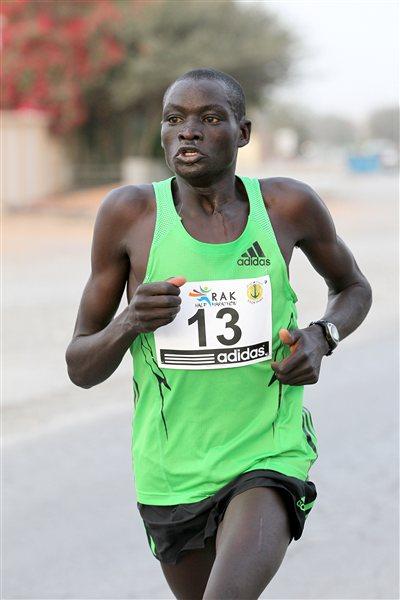 Dennis Kipruto Koech on his way to winning the 2012 RAK Half Marathon  (Victah Sailer)