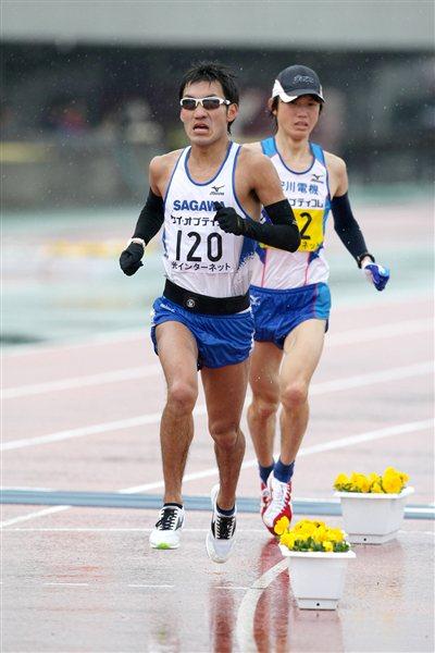 Ryo Yamamoto at Lake Biwa (Yohei Kamiyama/Agence SHOT)