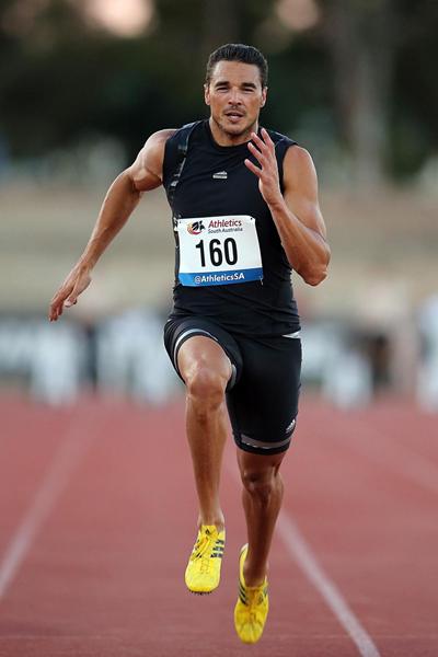 Josh Ross, winner of the 100m in Adelaide (Getty Images)
