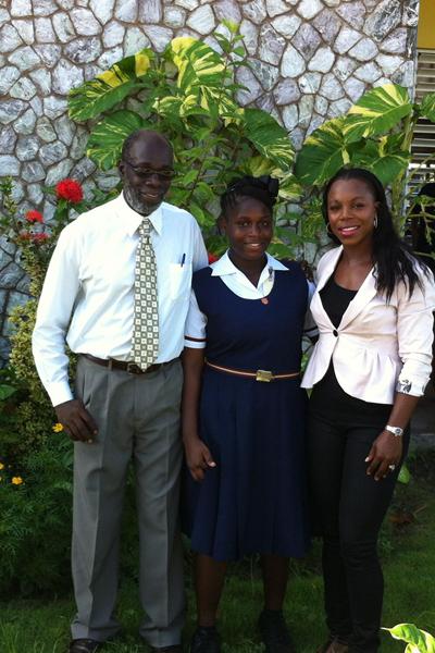 Vernonica Campbell-Brown along with her Foundation scholarship recipient Terry-Shanice Matthias and Vice-Principal of St. Andrew Technical High School Mr. Frank Boyd (Vernonica Campbell-Brown)