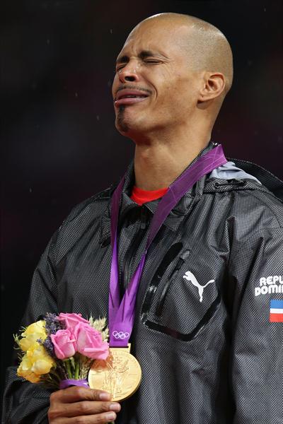 Tears of Joy for the newly crowned Olympic champion Felix Sanchez (Getty Images)