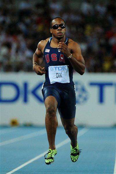 Walter Dix of the USA sprints to victory in his men's 200 metres semi final during day seven (Getty Images)