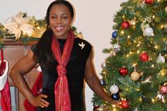Veronica Campbell-Brown at Christmas (Omar Brown)