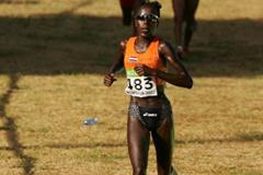 Lornah Kiplagat in Mombasa - gold medal winner, senior women's race (Getty Images)