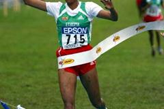 Meselech Melkamu (ETH) wins the junior women's race (Getty Images)