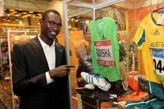 David Rudisha at the  IAAF Centenary Historic Exhibition in Barcelona (Giancarlo Colombo)