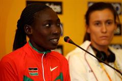 Linet Masai of Kenya at the IAAF World Cross Country press conference (Getty Images)