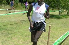 Matthew Kisorio on his way to winning the senior men's race at the Fifth Athletics Kenya Cross Country meeting in Nyahururu (IAAF.org)