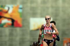 Paula Radcliffe of Great Britain in action in the women's marathon (Getty Images)