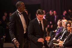 2012 World Athlete of the Year Usain Bolt and IAAF Hall of Fame member Sebastian Coe (Philippe Fitte)